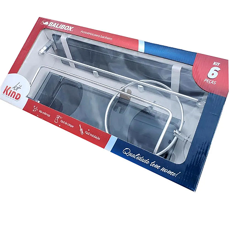 ACESSÓRIO BANHEIRO BALIBOX 6 PEÇA FUME