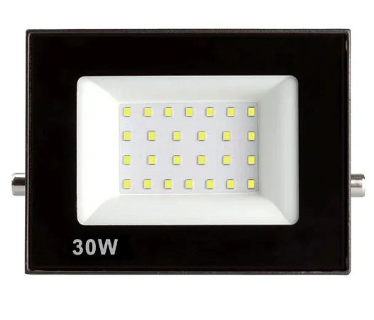 REFLETOR LED SMD SLIM IPAD 30W 6000K PRETO