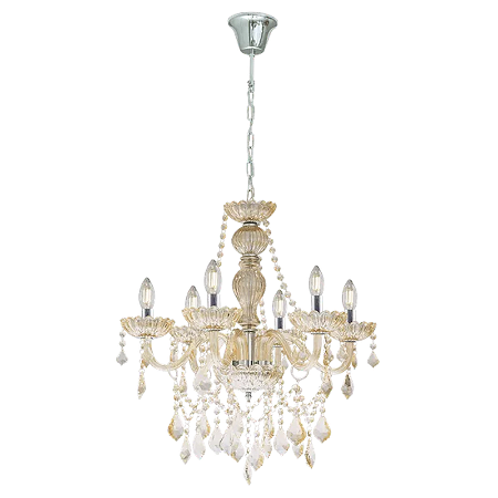 LUSTRE NICE 6 BRAÇO CHAMPAGNE STARTEC