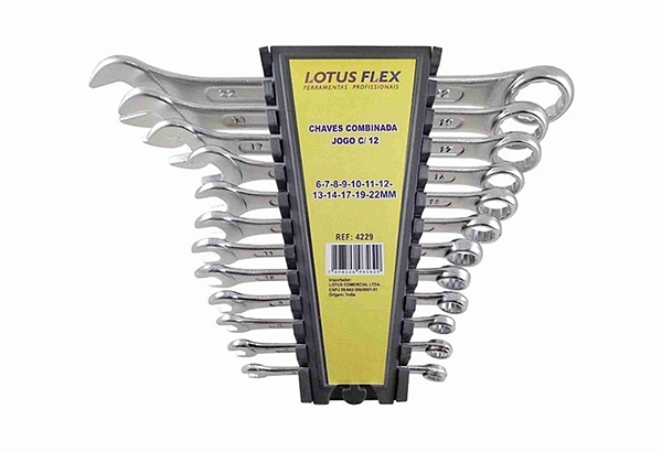 KIT JOGO CHAVE COMBINADA LOTUS 12 PEÇAS