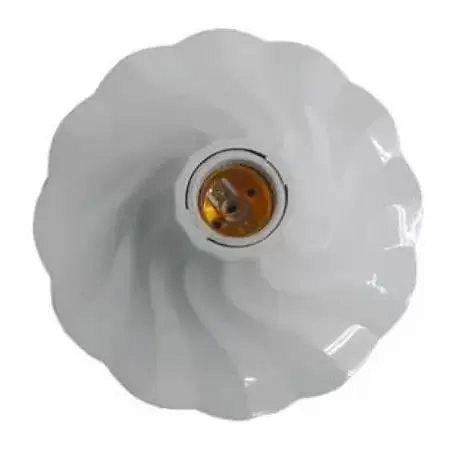 PLAFONIER COM SOQUETE PEXCEL BRANCO ESPIRAL 013