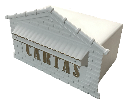 CAIXA CORREIO PVC REAL BRANCA/OURO 04P
