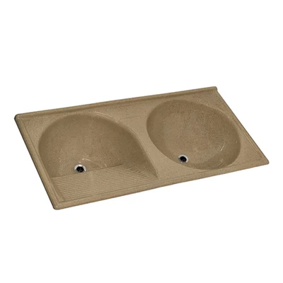 TANQUE DUPLO MARMOFIBRA 102X50 MARMO IMP