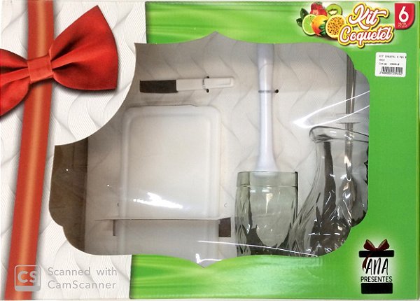 KIT COQUETEL 6 PEÇAS BRANCO