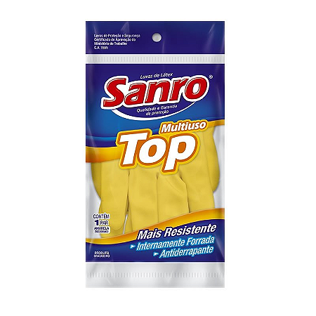 LUVA SANRO FORRADA TOP AMARELA  G