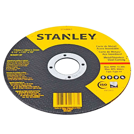 DISCO CORTE STANLEY 7P 1,6MM 8067 25X1