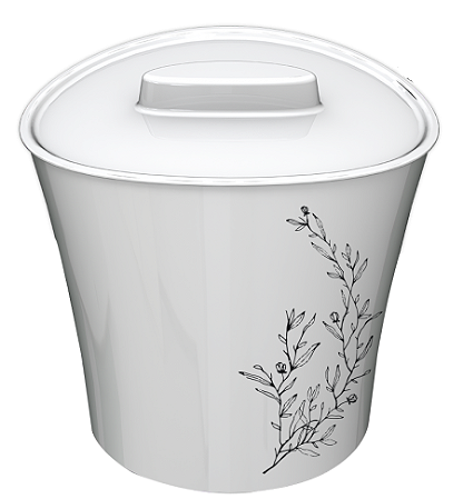 LIXEIRA DURIN BELLART DECOR ELEGANCE BRANCO