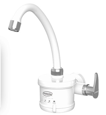 TORNEIRA ELÉTRICA DURIN BRANCA/CROMADO 127V 4800W