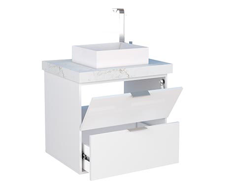 TOUCADOR COZIMAX SABARA COM BANCADA SEM CUBA BRANCO
