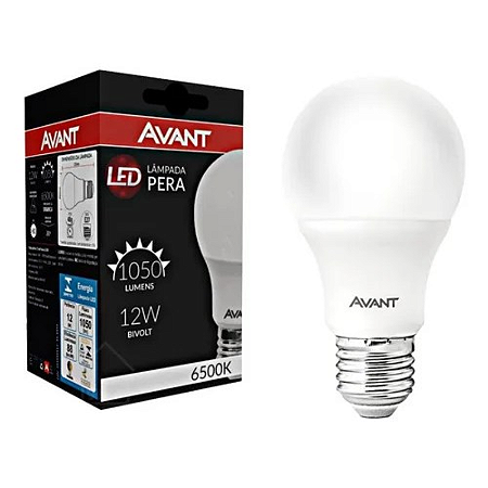 LÂMPADA LED BULBO 12W 6500K AVANT