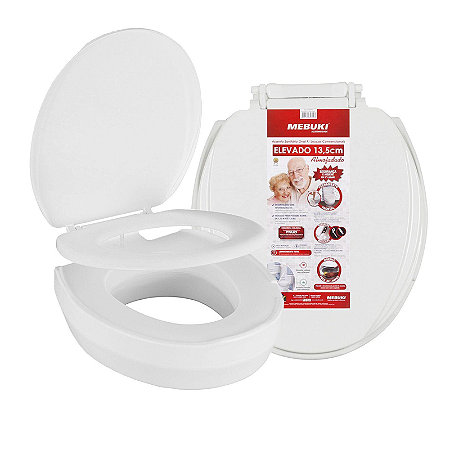 ASSENTO MEBUKI ELEVADO 7,5CM ALMOFADADO BRANCO
