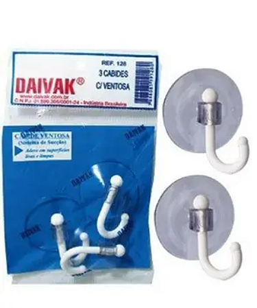 ACESSÓRIO DAIVAK CABIDE 1G VENTOSA  3 PEÇAS 128