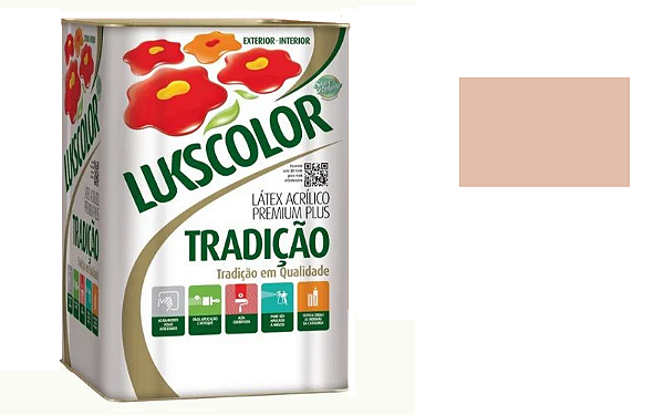 TINTA LATEX LUKSCOLOR PREMIUM 18 LITROS PESSEGO