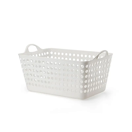 CESTO FLEXÍVEL QUADRADO 22 LITROS BRANCO