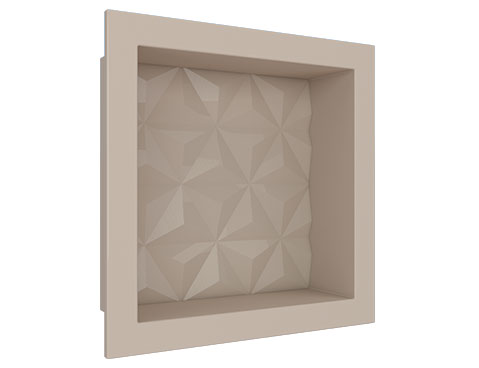 NICHO MULTI 30X30 BEGE TEXTURIZADO TRIANGULAR