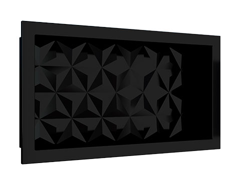 NICHO MULTI 60X30 PRETO TEXTURIZADO TRIANGULAR