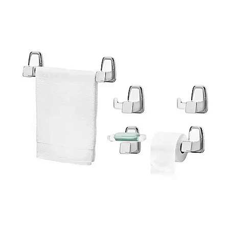 ACESSÓRIO BANHO MEBUKI CLASSIC BRANCO 5 PEÇAS
