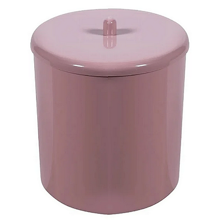 CESTO MULT-USO COM TAMPA D.20X25CM ROSA
