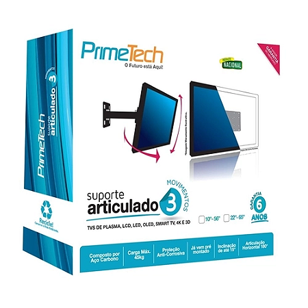 SUPORTE PARA TV BI ART. 3 MOVIMENTO PRIMETECH