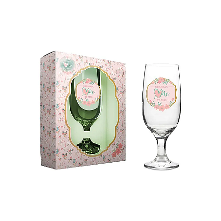 CONJUNTO TAÇA FLORIPA+MASCARA MAE EU VEJO FLORES