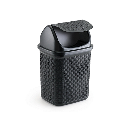 LIXEIRA COM TAMPA BASCULANTE 4,5 LITROS PRETA
