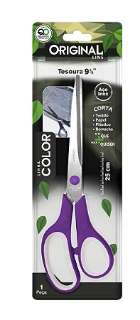 TESOURA 5 1/.2  BLISTER ROXO