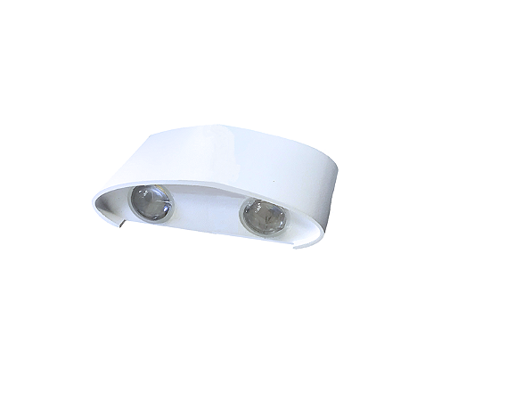 ARANDELA CURVA/2 6500K EXTERNO BRANCO