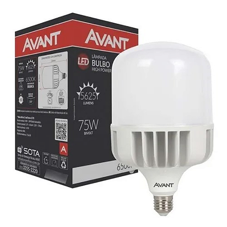 LÂMPADA LED BULBO 75W 6500K AVANT