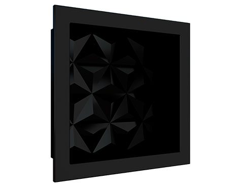 NICHO MULTI 30X30 PRETO TEXTURIZADO TRIANGULAR
