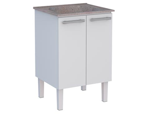GABINETE AÇO VENUS 60X50 COM TANQUE BEGE MON