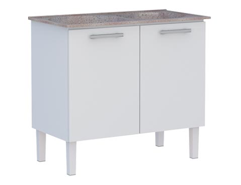 GABINETE AÇO VENUS 100X50CM COM TANQUE BEGE MON