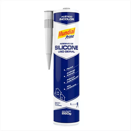 SILICONE ACÉTICO MUNDIAL TRANSPARENTE 260G