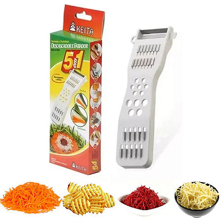 DESCASCADOR E FATIADOR 5 EM 1 BRANCO