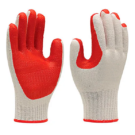 LUVA EMBORRACHADA BRANCA/VERMELHA RUBBER CA34370