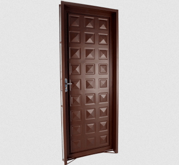 PORTA CRV ALMOFADADA 84X215 CORTEN ESQUERDA