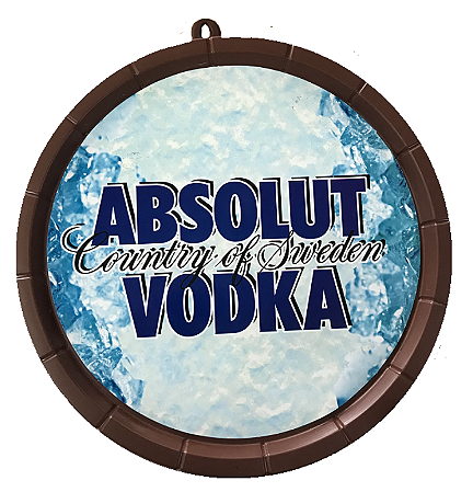TAMPA DECORATIVA 27CM ABSOLUT VODKA