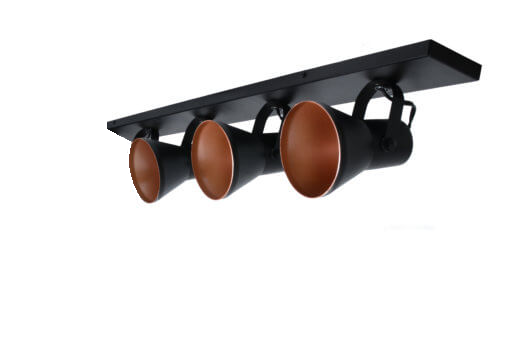 LUMINÁRIA TRILHO TAÇA 60CM COM 3 SPOT COBRE