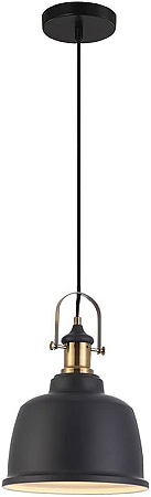 PENDENTE VINTAGE SOHO PRETO REDONDO 225MM 1X
