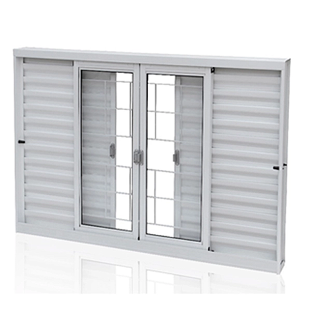 VENEZIANA CRV IDEAL COM GRADE QUADRADA 150X120X12 BRANCA
