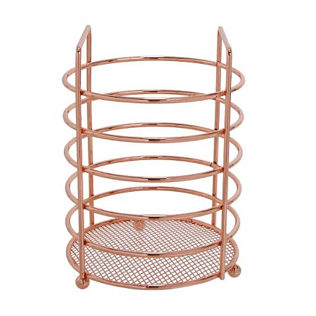PORTA TALHERES REDONDO ROSE GOLD