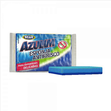 ESPONJA DUPLA FACE ANTIRRISCO AZULIM AZUL