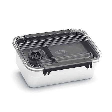 MARMITA PLÁSTICA 800ML COM BANDEJA E VÁLVULA