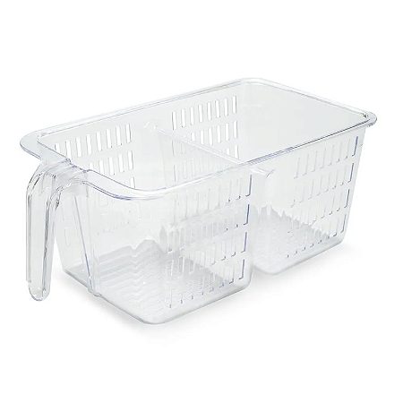 ORGANIZADOR QUADRATTA COM ALÇA 34X19X14 CM ACRILICO