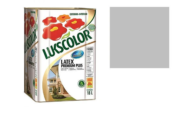 TINTA LATEX LUKSCOLOR PREMIUM 18 LITROS CROMIO