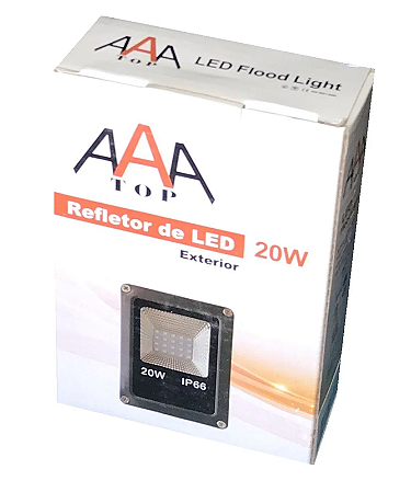 REFLETOR LED 20W  BRANCO QUENTE AAA TOP