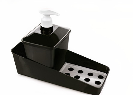CONJUNTO PORTA DETERGE  600 ML PRETO PLASUTILA