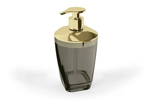 PORTA SABÃO LÍQUIDO PREMIUM PRETO/DOURADO 15,8 CM