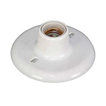 PLAFON BRANCO COM SOQUETE PORCELANA GOMES