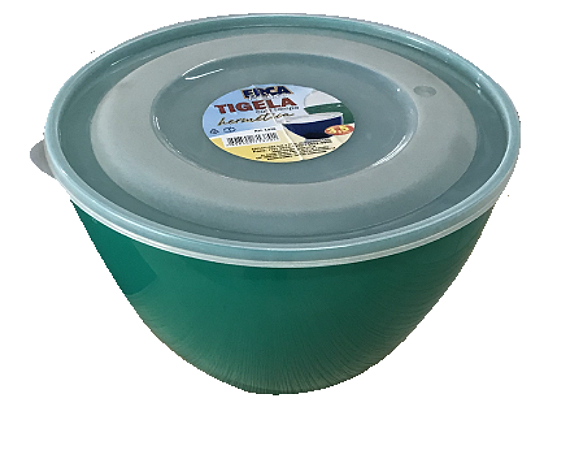 TIGELA COM TAMPA HERMÉTICA 5,2 LITROS VERDE ERCA