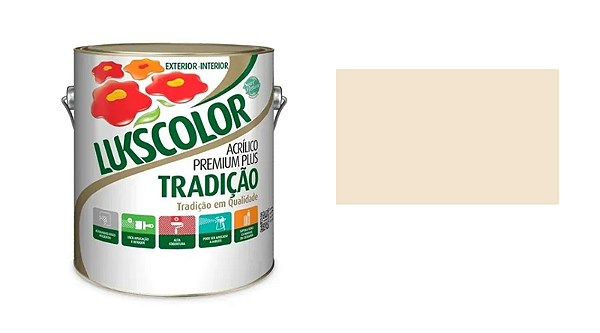 TINTA LATEX LUKSCOLOR PREMIUM 3.6L PEROLA